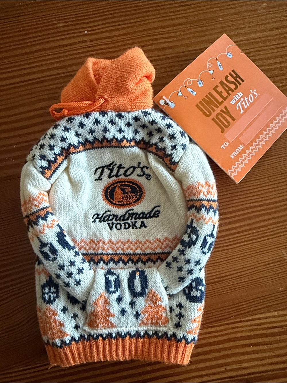 TITOS Sweater Bottle Topper